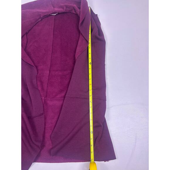 Altard State Fleece Vest Women’s M | Open Front Burgundy Drape Pockets Cozy - Picture 6 of 6